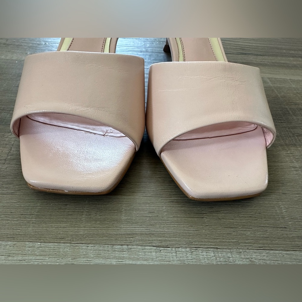 Vince Camuto Leather Kitten Mules - Faiza - 6M - Pale Peony - Picture 8 of 8
